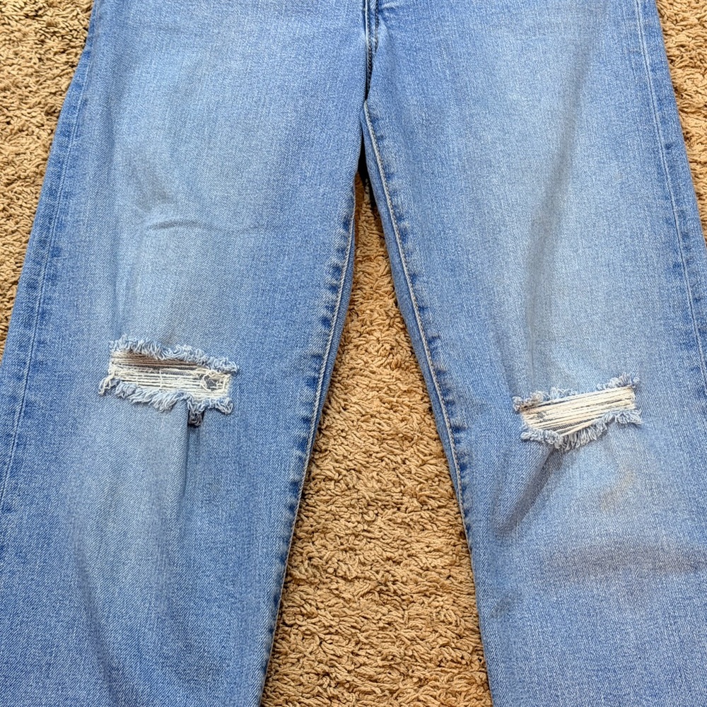 Levi's Raw Hem Ribcage Straight Jeans S40197 Women's Size 25x27 Distressed - Picture 3 of 9
